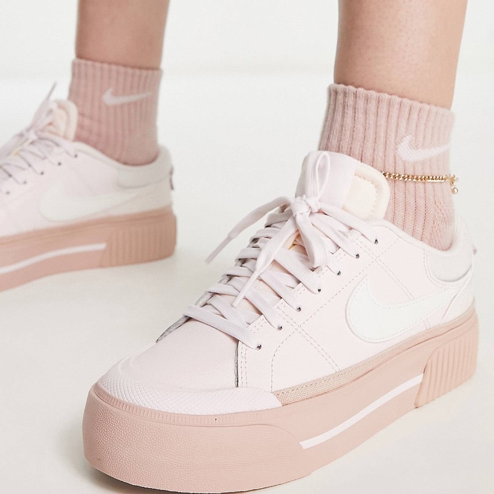 Brand new Nike Court Legacy Lift sneakers in pink